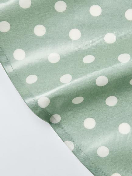 John Lewis Wipe Clean PVC Spot Print Round Tablecloth, 160cm, Green - view 2, Green