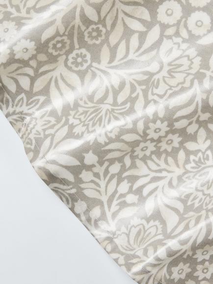 John Lewis Wipe Clean PVC Hidcote Print Round Tablecloth, 160cm, Grey - view 2, Grey