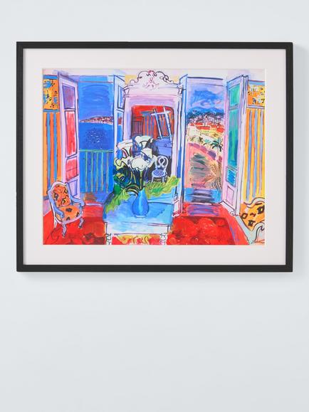 John Lewis Raoul Dufy 'Interior with Open Windows, 1928' Framed Print & Mount, 51.5 x 62cm, Multi, Multi