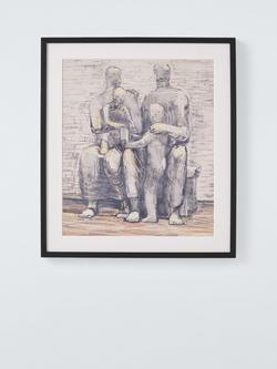 John Lewis Henry Moore 'Family Group' Framed Print & Mount, 62 x 54.5cm, Multi, Multi