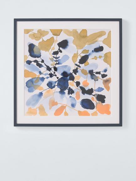 John Lewis Jen G 'Indigo Rock 5' Framed Print & Mount, H62 x W62cm, Multi, Yellow