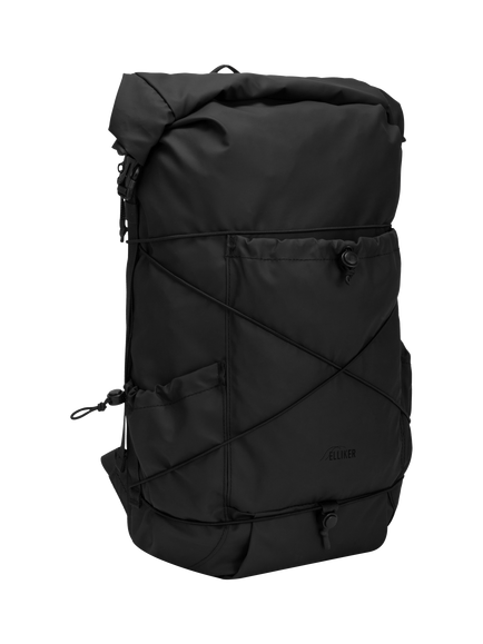 ELLIKER Buckden Roll Top Expandable Backpack, 24/35L - view 2, Black