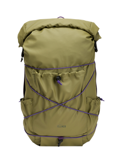ELLIKER Buckden Roll Top Expandable Backpack, 24/35L, Khaki
