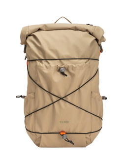 ELLIKER Buckden Roll Top Expandable Backpack, 24/35L, Sand