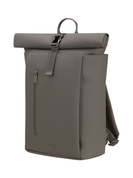 Lipault LOST IN BERLIN Rolltop Backpack, 19L, Ash Stone