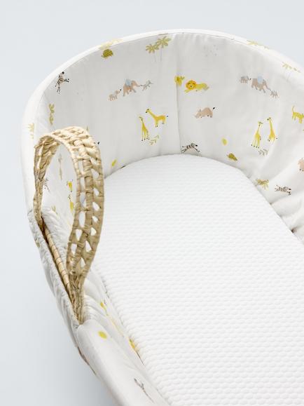 John Lewis Safari Moses Basket - view 2, Multi