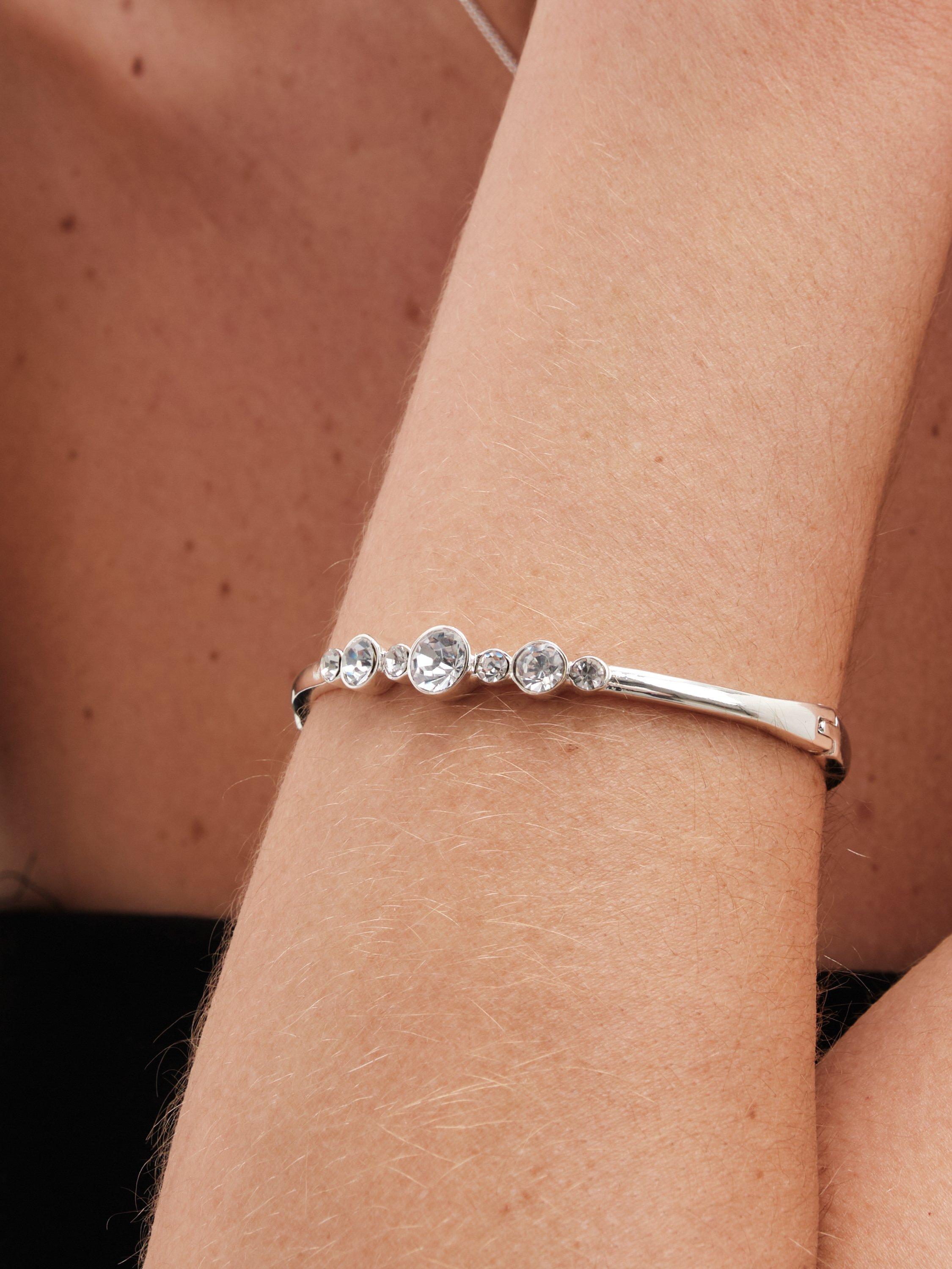 Product image 5 of 6, which shows Jon Richard Crystal Infinity Jewellery Set, Silver