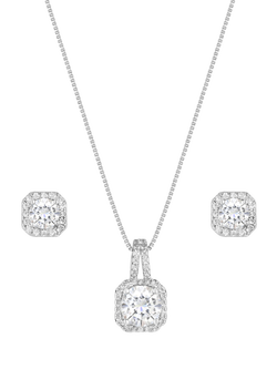 Jon Richard Necklace and Earring Jewellery Set, Silver, 