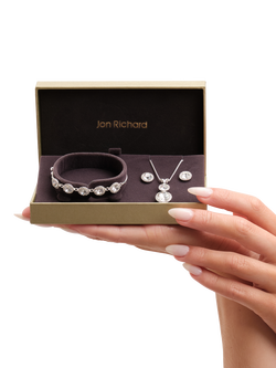Jon Richard Cubic Zirconia Jewellery Set, Silver, 