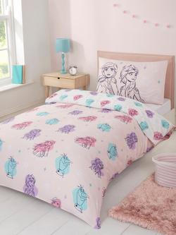 Disney Frozen Reversible Duvet Cover & Pillowcase Set, Single, Natural