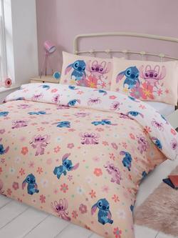 Disney Lilo & Stitch Reversible Duvet Cover & Pillowcase Set, Double, Natural