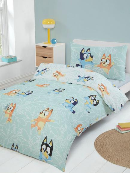 Bluey Reversible Duvet Cover & Pillowcase Set, Single, Natural
