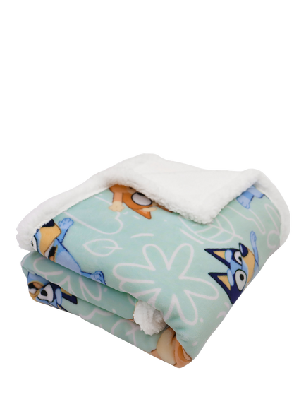 Bluey Sherpa Blanket, Natural