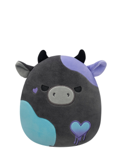Squishmallows Smithereens Grey Cow Heart Valentine’s Day 7.5" Plush Soft Toy, Multi