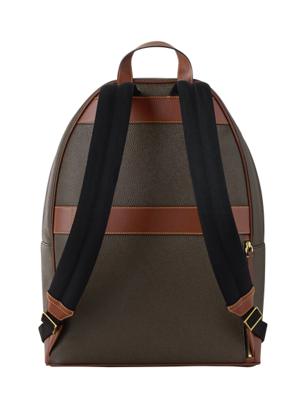 Mulberry Heritage Leather Backpack, Mole & Cognac - view 2, Mole & Cognac