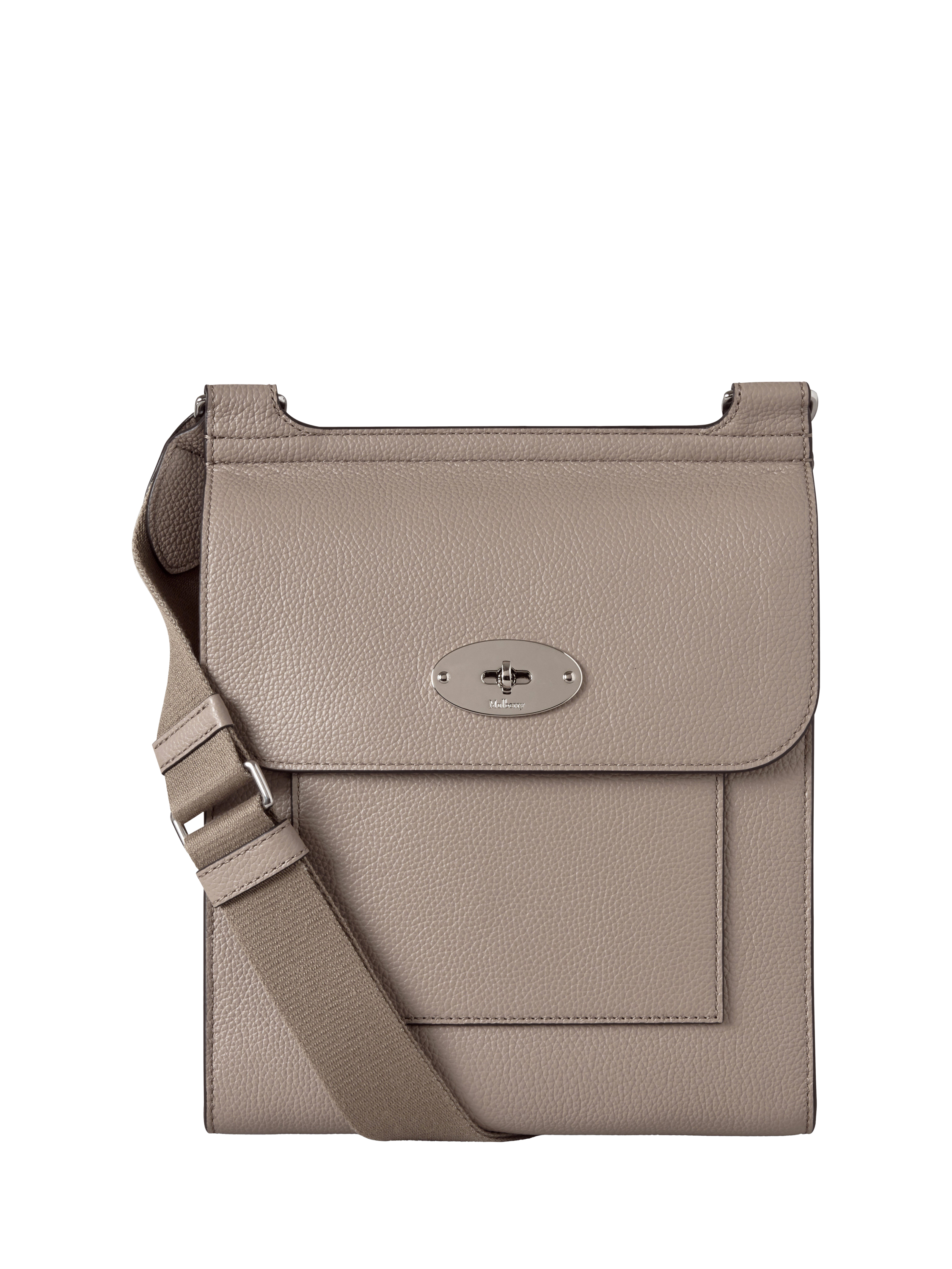 Product image 1 of 5, which shows Mulberry Antony Small Leather Crossbody Bag, Cashmere Taupe
