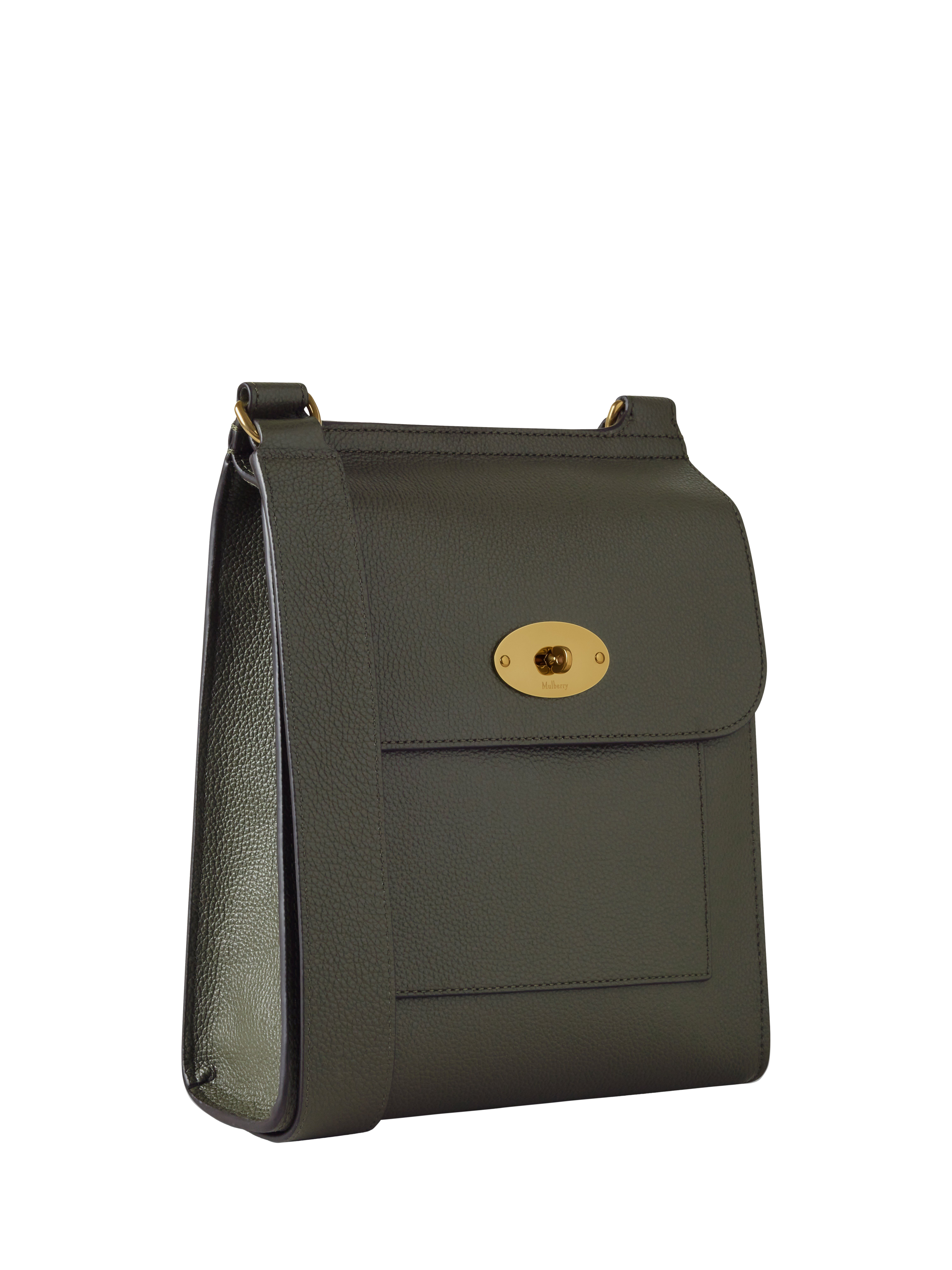 Product image 3 of 5, which shows Mulberry Antony Small Leather Crossbody Bag, Juniper Green