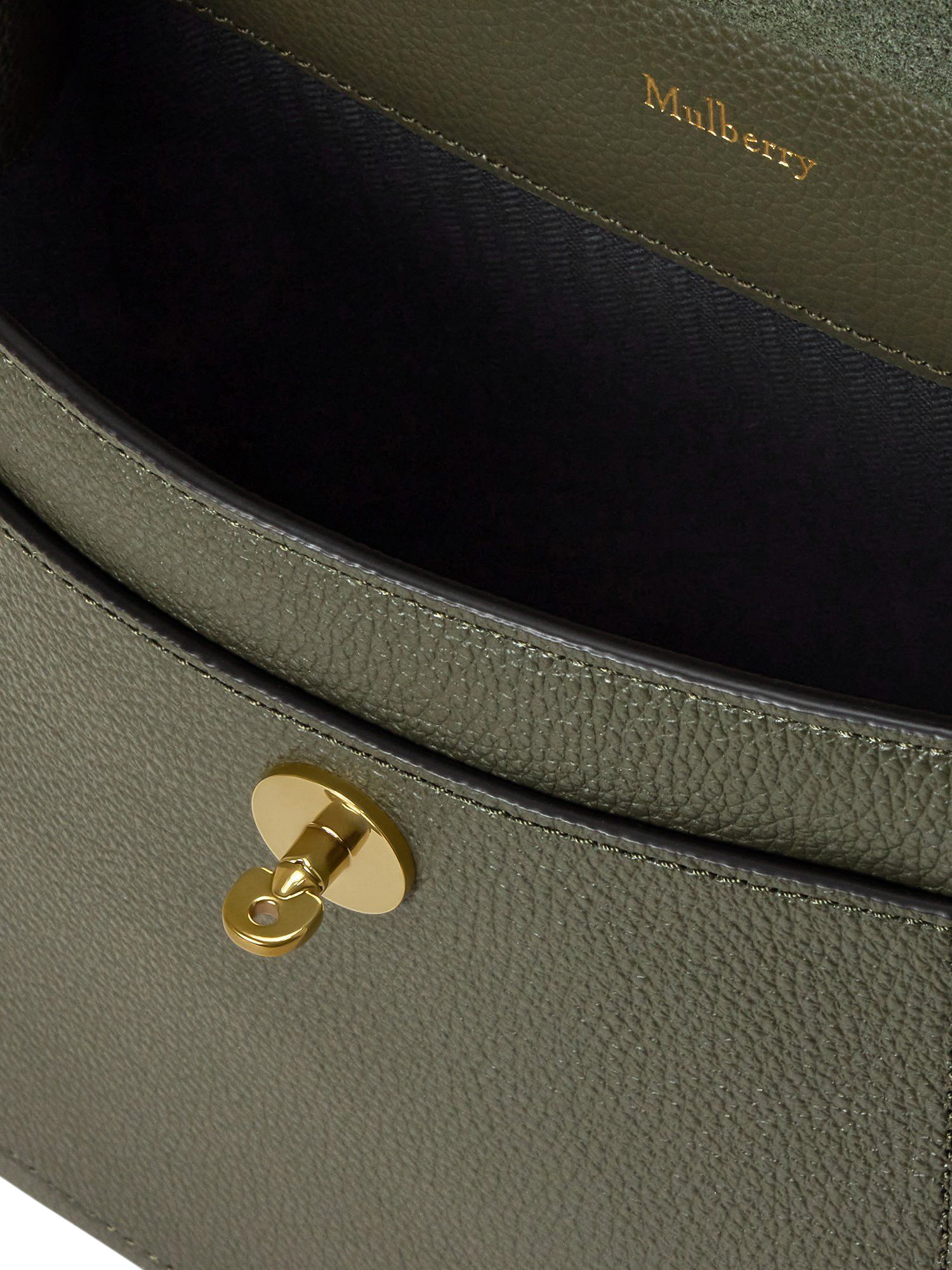 Product image 5 of 5, which shows Mulberry Antony Small Leather Crossbody Bag, Juniper Green