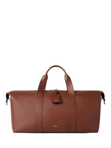 Mulberry Heritage Medium Clipper Small Classic Grain Leather Holdall Bag, Oak, Oak