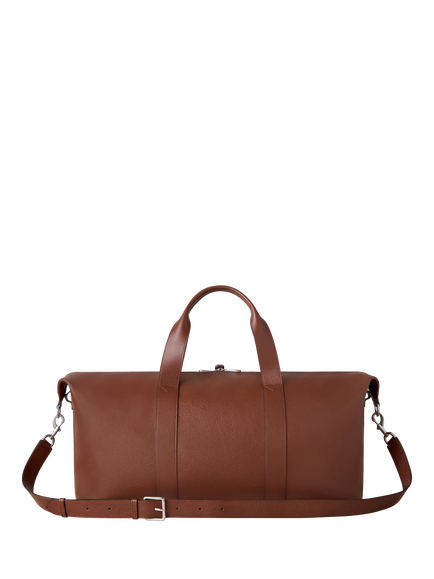 Mulberry Heritage Medium Clipper Small Classic Grain Leather Holdall Bag, Oak - view 2, Oak