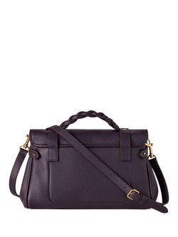 Mulberry Alexa Heavy Grain Leather Shoulder Bag - view 2, Deep Aubergine