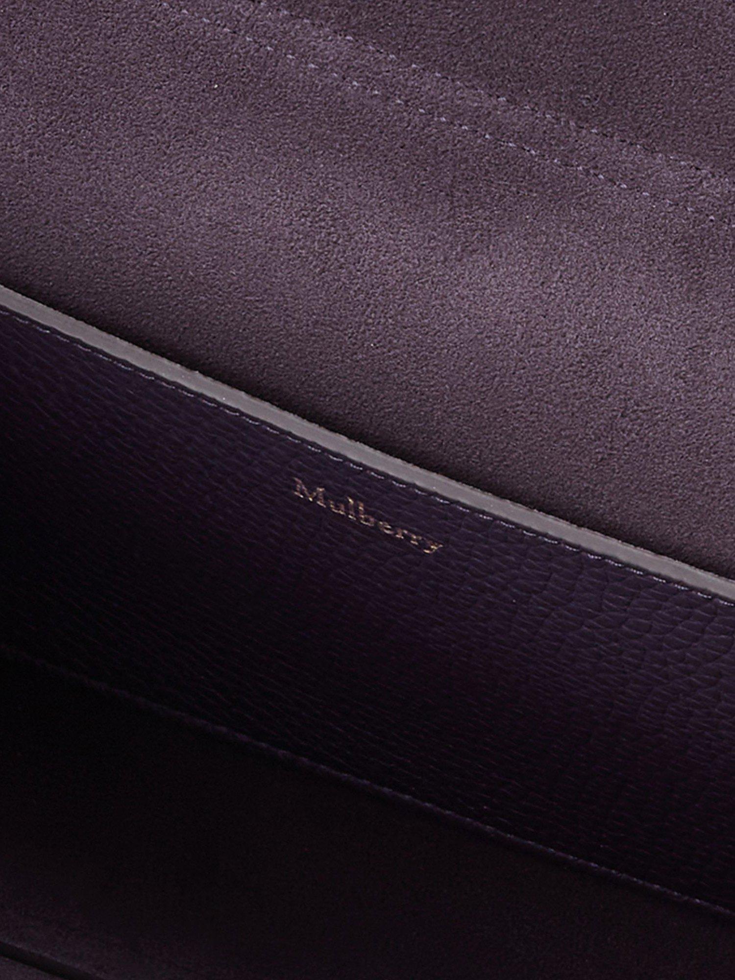 Product image 5 of 5, which shows Mulberry Alexa Heavy Grain Leather Shoulder Bag, Deep Aubergine