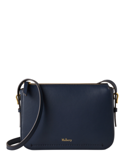 Mulberry Clovelly Leather Crossbody Pouch, Night Sky