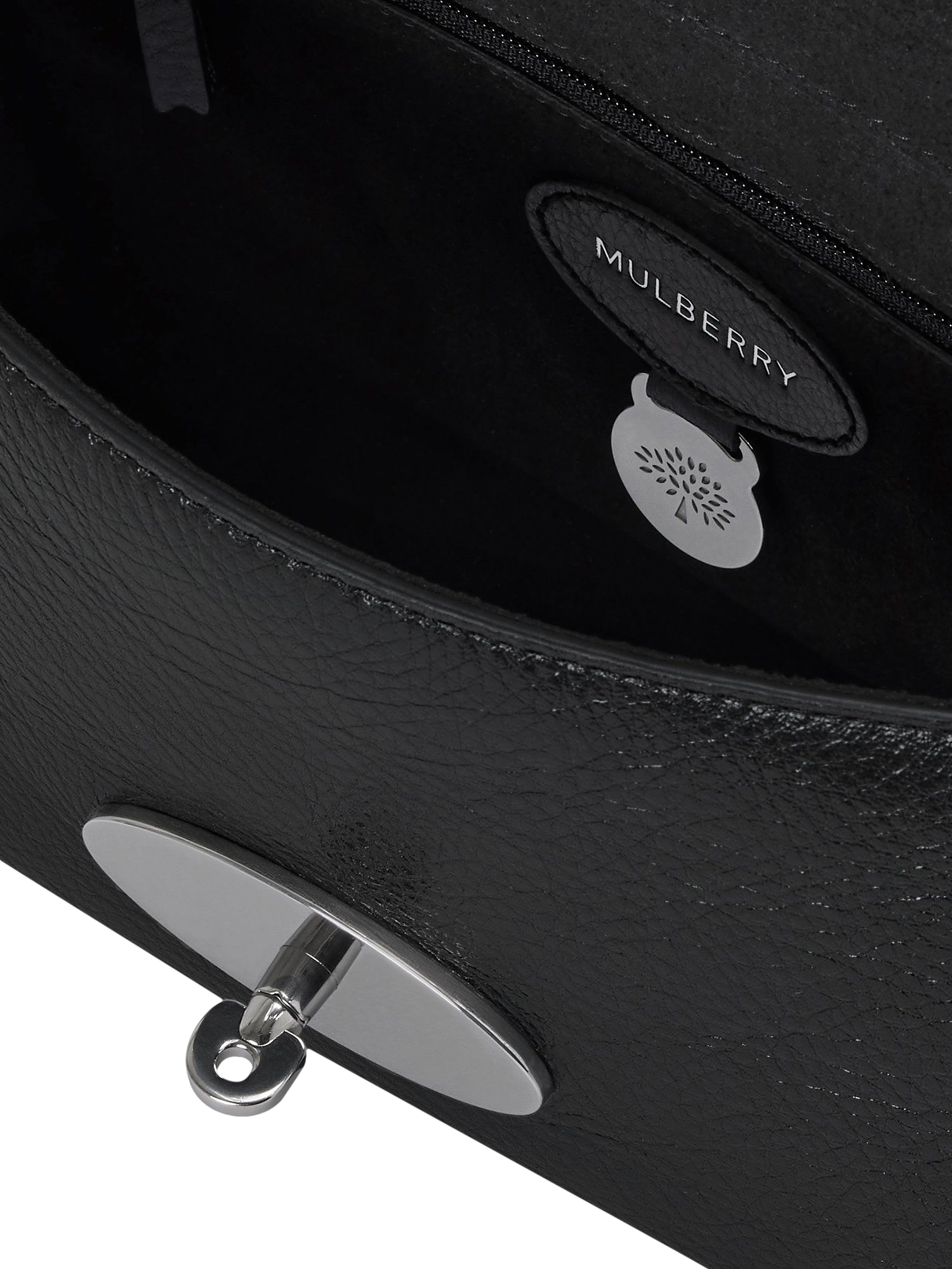 Product image 5 of 5, which shows Mulberry Lily Leather Crossbody Bag, Black