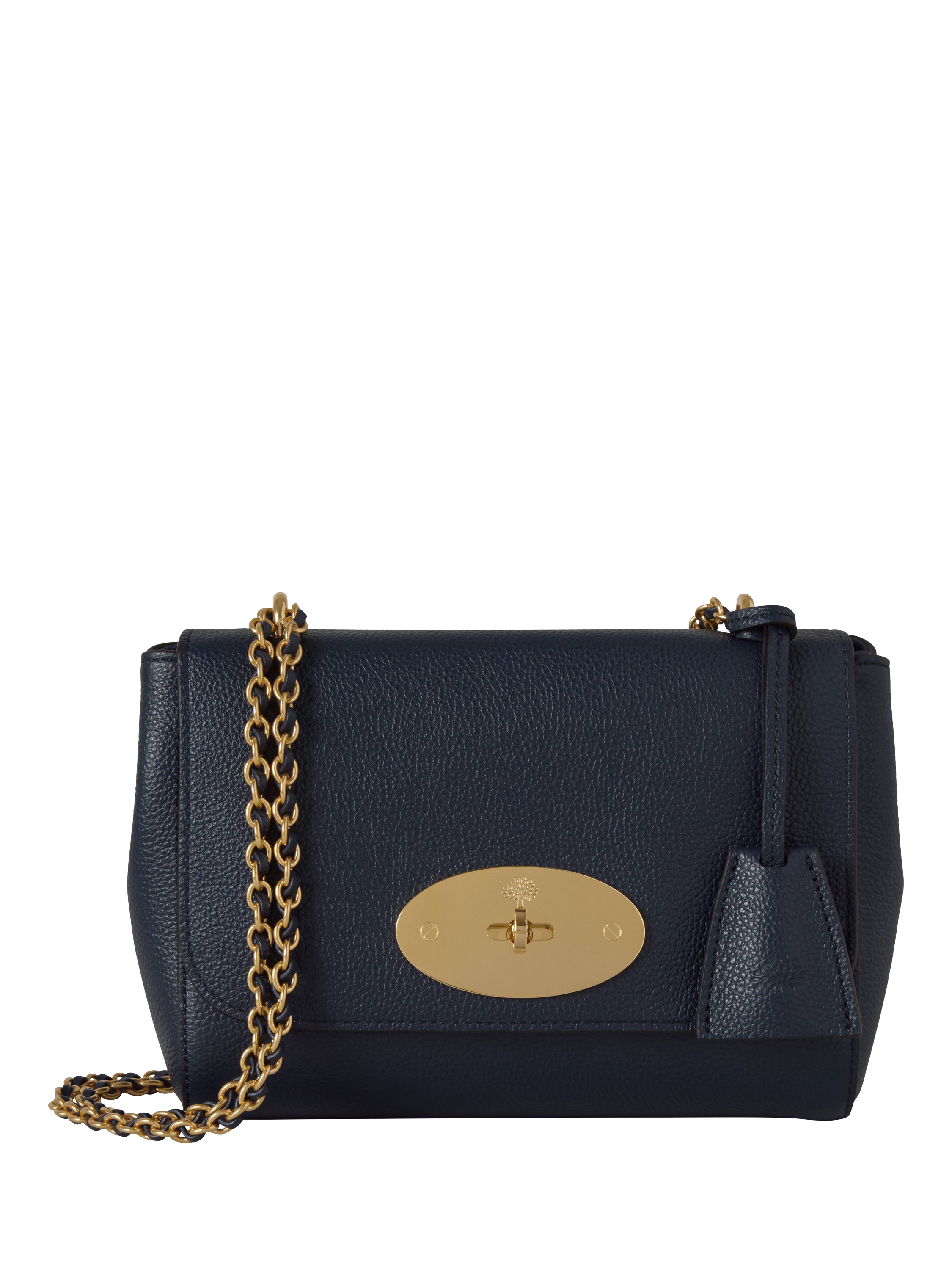 Product image 1 of 5, which shows Mulberry Lily Leather Shoulder Bag, Night Sky