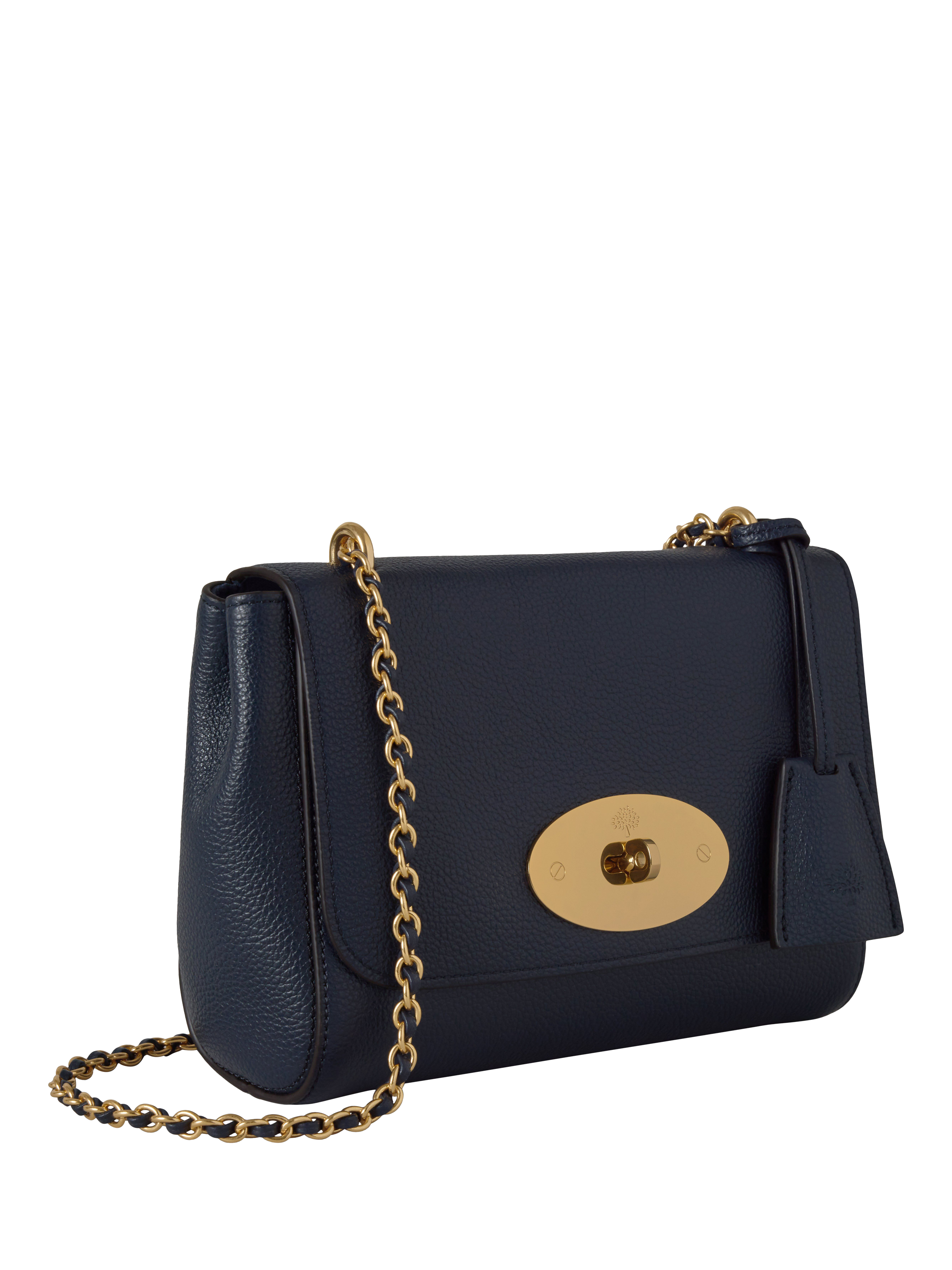 Product image 3 of 5, which shows Mulberry Lily Leather Shoulder Bag, Night Sky