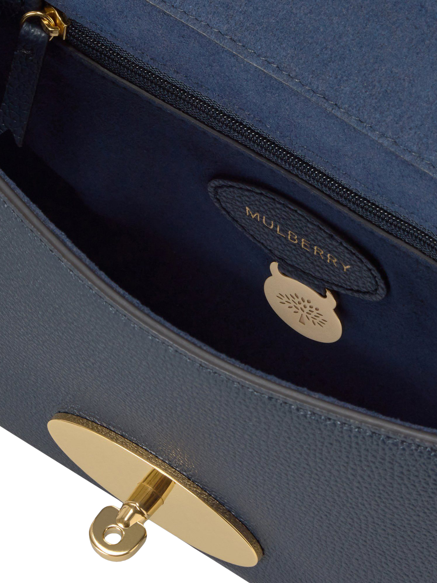 Product image 5 of 5, which shows Mulberry Lily Leather Shoulder Bag, Night Sky