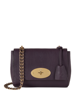 Mulberry Lily Leather Crossbody Bag, Deep Aubergine, Deep Aubergine