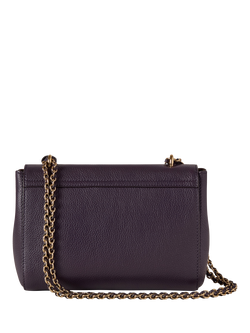 Mulberry Lily Leather Crossbody Bag, Deep Aubergine - view 2, Deep Aubergine