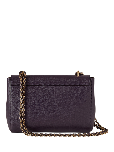 Mulberry Lily Leather Crossbody Bag, Deep Aubergine - view 2, Deep Aubergine