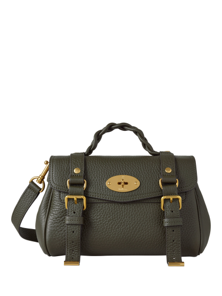 Mulberry Mini Alexa Leather Grab Bag, Juniper Green, Juniper Green
