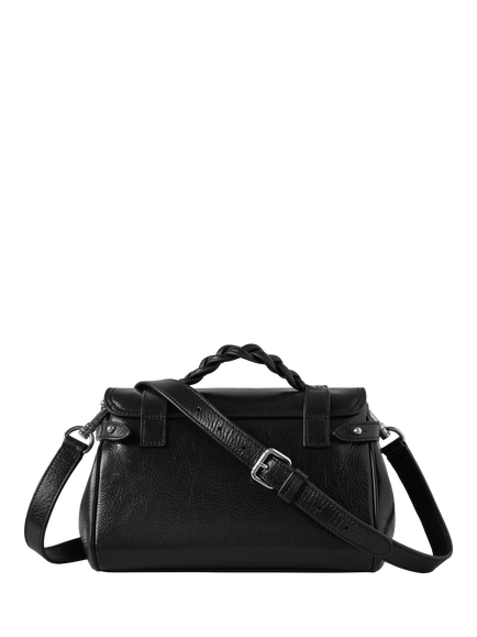 Mulberry Mini Alexa Leather Grab Bag, Black - view 2, Black