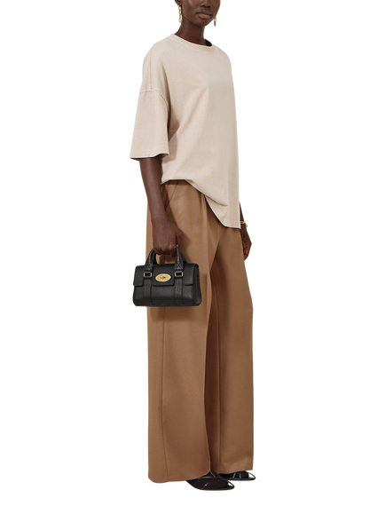 Mulberry Mini Heritage Bayswater Leather Shoulder Bag - view 2, Black