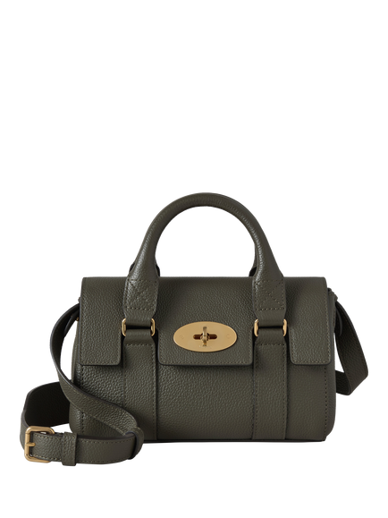 Mulberry Mini Heritage Bayswater Leather Shoulder Bag, Juniper Green