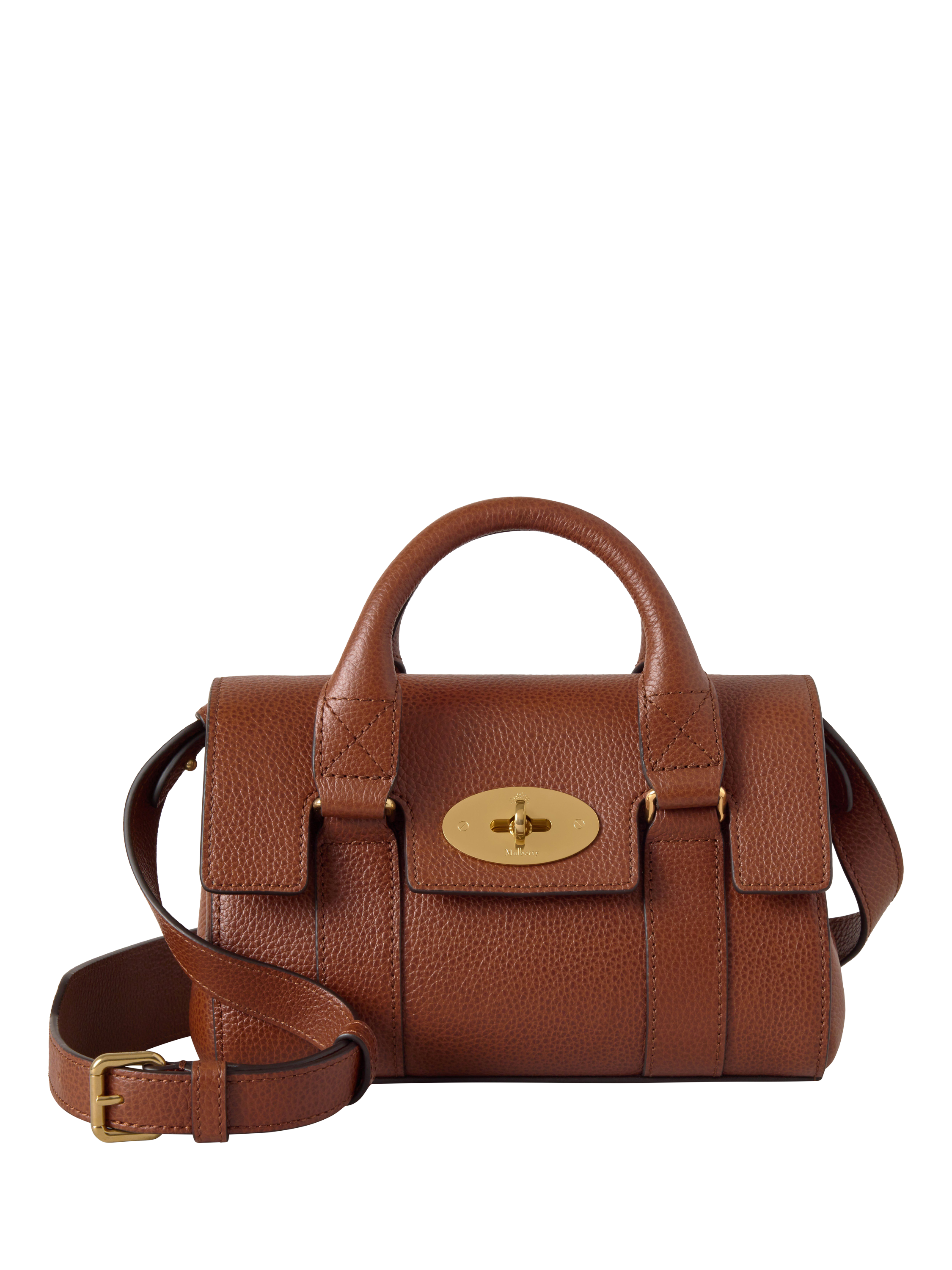 Product image 1 of 5, which shows Mulberry Mini Heritage Bayswater Leather Shoulder Bag, Oak