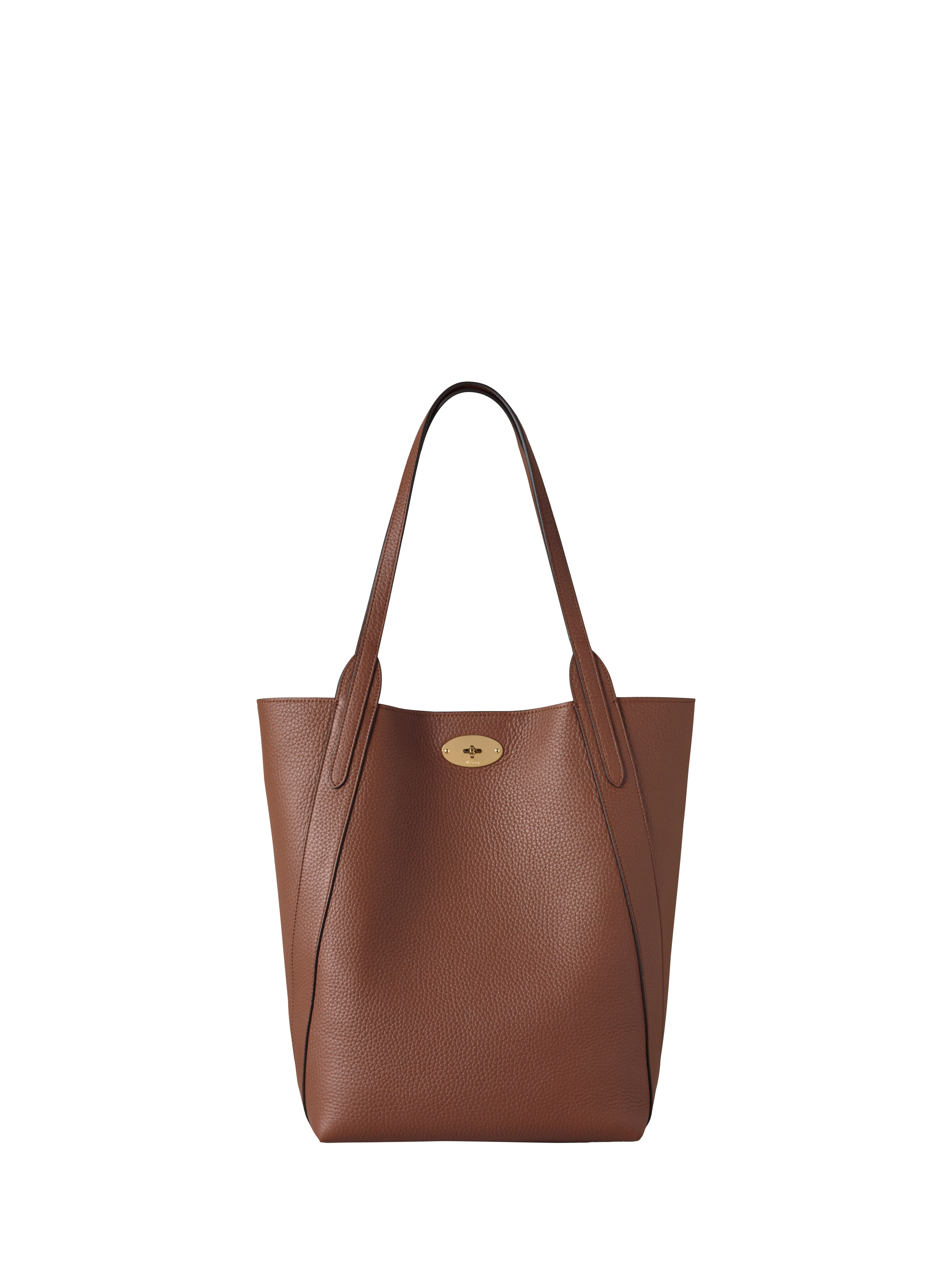 Product image 1 of 5, which shows Mulberry Bayswater Leather Tote Bag, Bright Oak