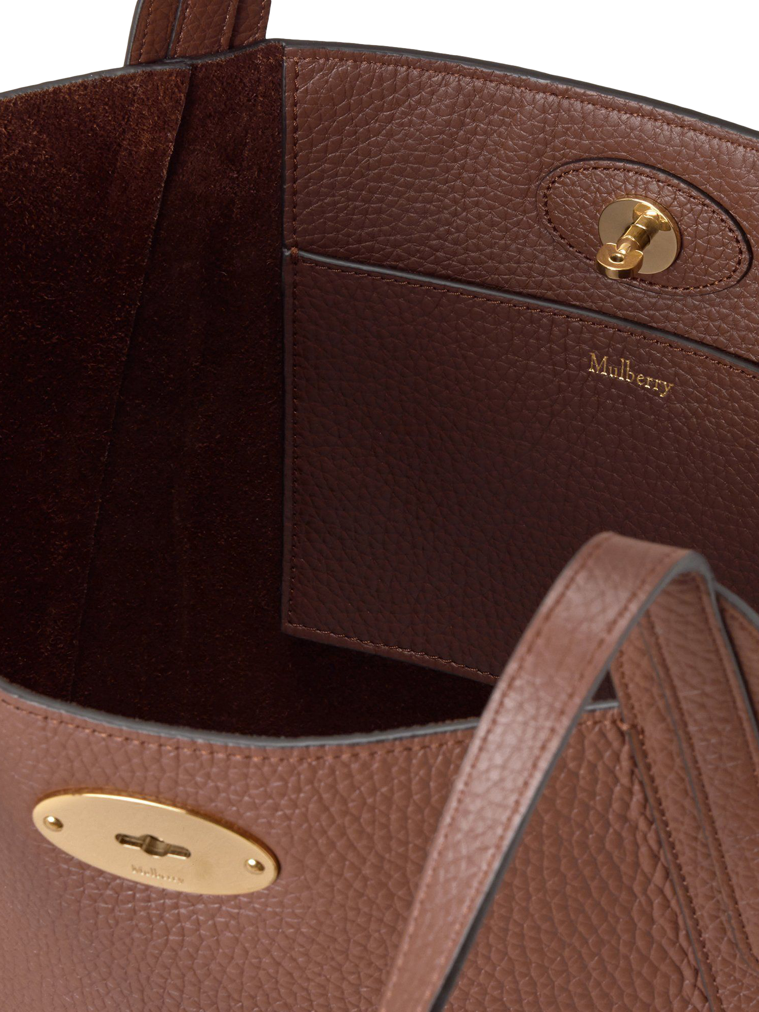 Product image 5 of 5, which shows Mulberry Bayswater Leather Tote Bag, Bright Oak