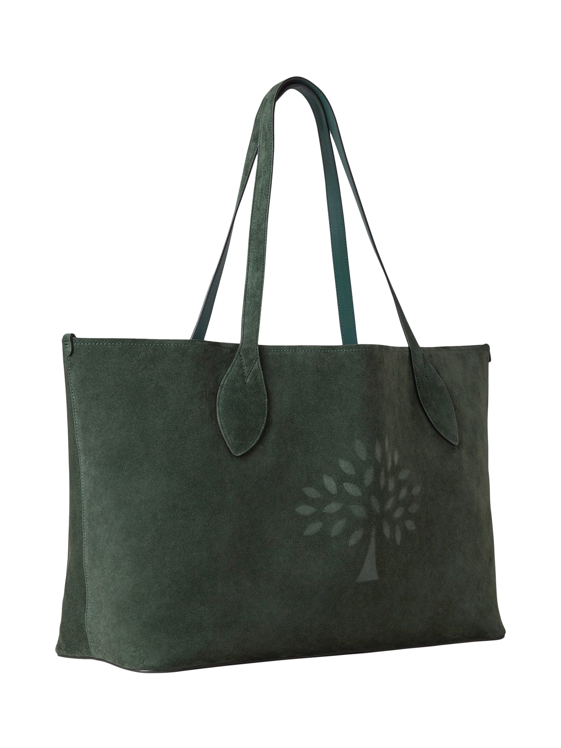 Product image 4 of 6, which shows Mulberry Oversized Suede Tree Tote Bag, Mulberry Green