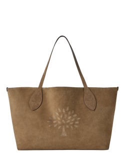 Mulberry Oversized Suede Tree Tote Bag, Salcombe Sand, Salcombe Sand