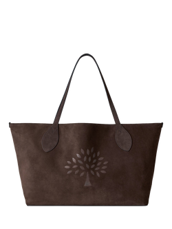 Mulberry Oversized Suede Tree Tote Bag, Chocolate, Chocolate