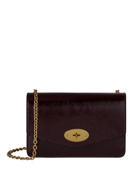 Mulberry Small Darley Leather Crossbody Bag, Deep Aubergine, Deep Aubergine