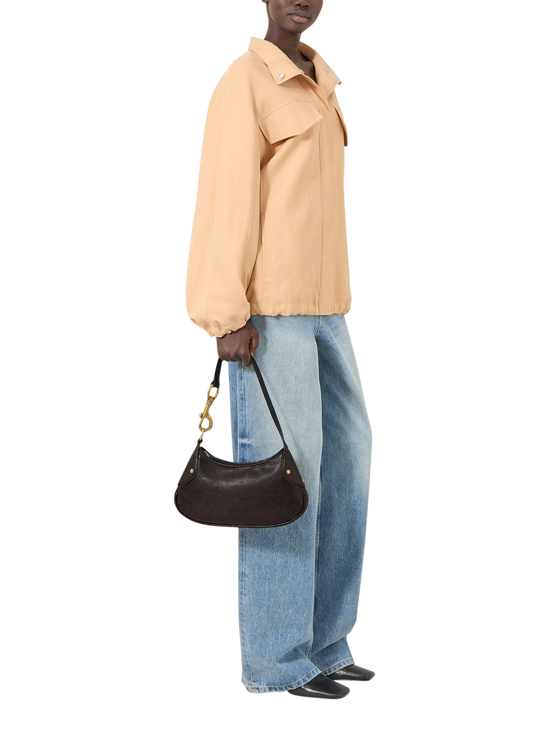 Product image 2 of 6, which shows Mulberry Small Hackney Leather Shoulder Bag, Ebony