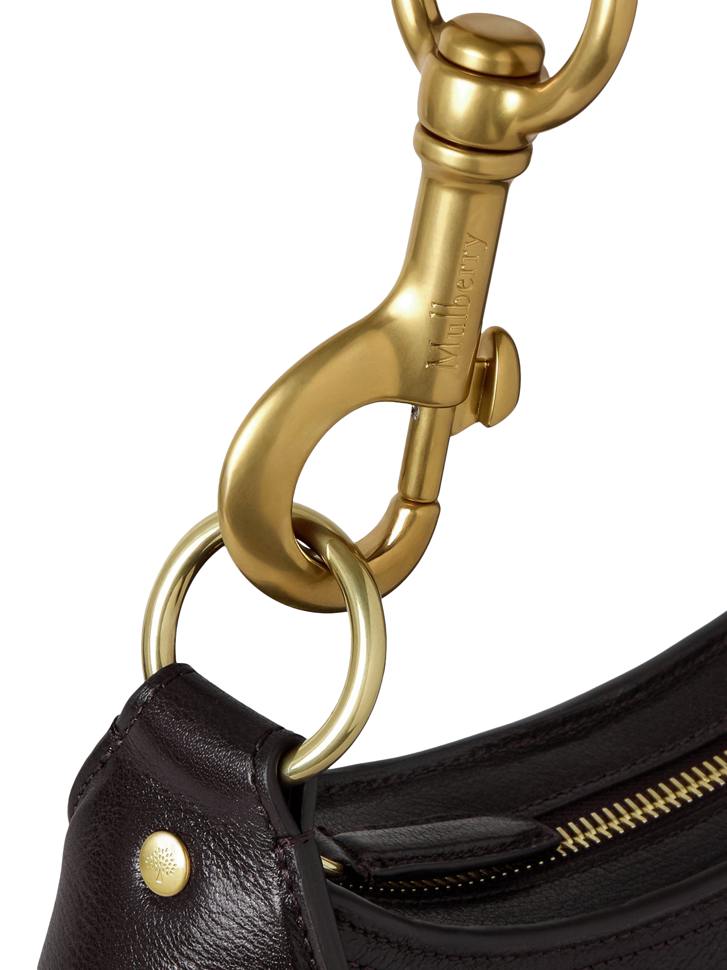 Product image 5 of 6, which shows Mulberry Small Hackney Leather Shoulder Bag, Ebony