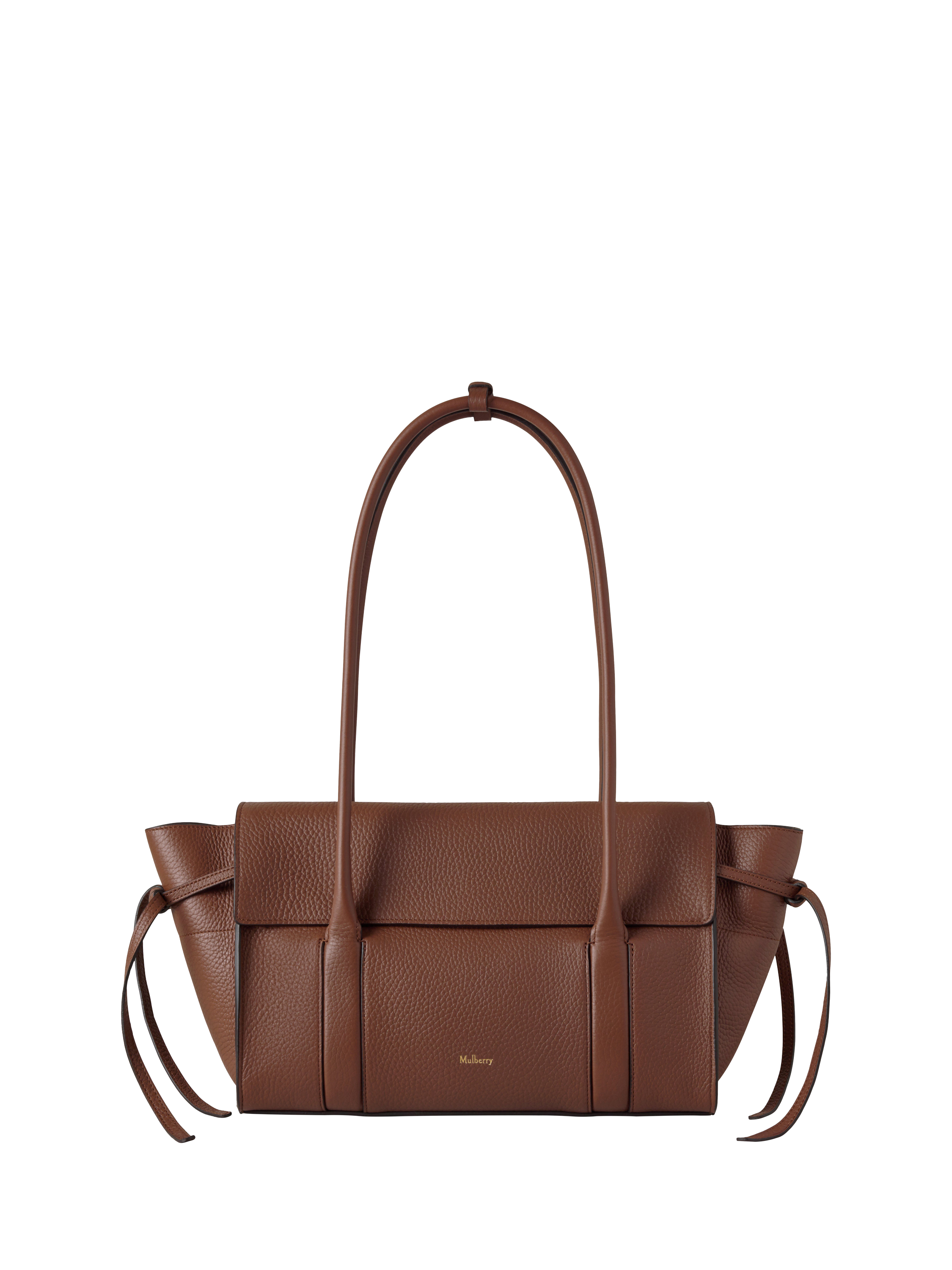 Product image 1 of 4, which shows Mulberry Small Bayswater Leather Shoulder Bag, Bright Oak