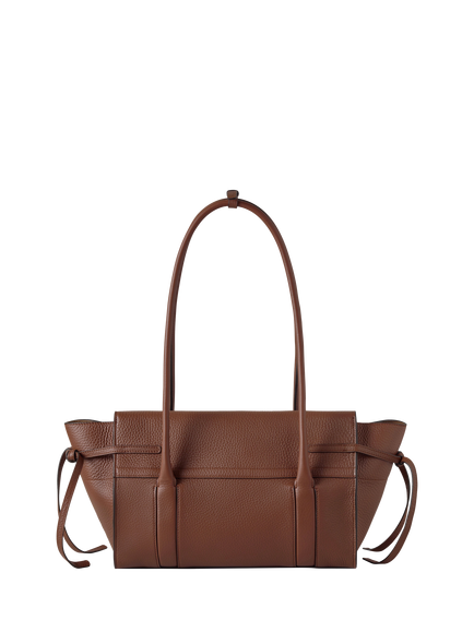 Mulberry Small Bayswater Leather Shoulder Bag, Bright Oak - view 2, Bright Oak