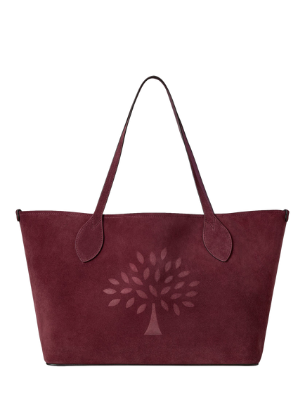 Mulberry Suede Tree Tote Bag, Berry